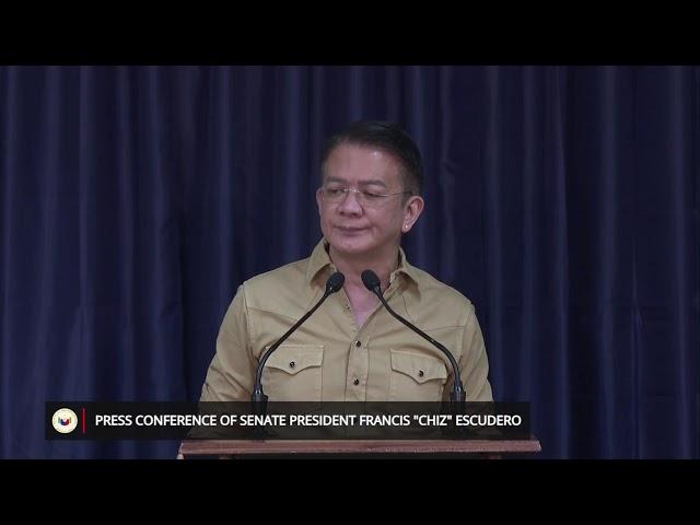 Press Conference of Senate President Francis "Chiz" Escudero (July 19, 2024)