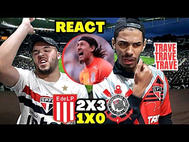 REACT ESTUDIANTES 1 (2) X (3) 0 CORINTHIANS - PÊNALTIS - CÁSSIO FECHA O GOL E TRAVE AJUDA