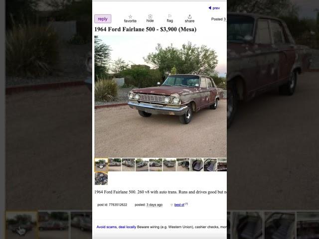 Deal or Steal? - 1964 Ford Fairlane 500 #shorts #ford #fordfairlane #carrestoration #projectcars