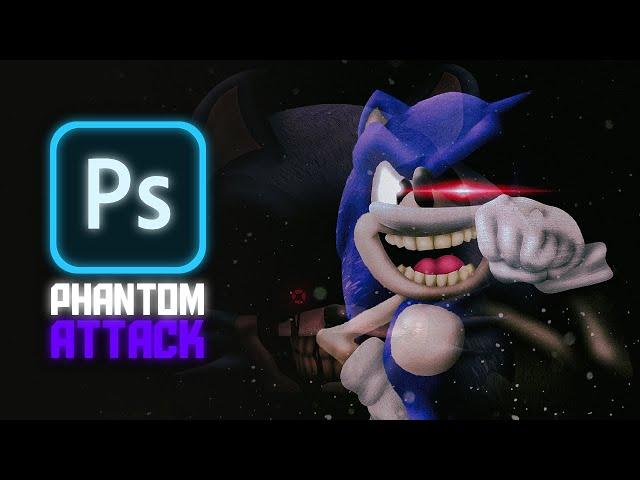 Making Lord X (Phantom Attack) from a Friday Night Funkin' Mod in Photoshop | Speed Edit