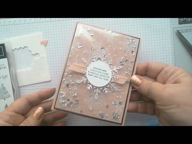 Faux Shaker Card using Stampin'Up! clear envelopes and Whimsical Trees!!!