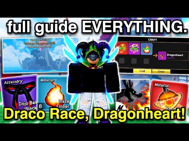 FULL GUIDE To Get EVERY NEW Item, Dragonheart + Draco RACE + Dragonstorm & MORE! | Blox Fruits