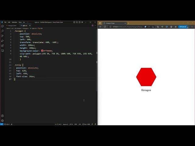 CSS Tutorial: Hexagon Shape #html #css #tutorial #shape #hexagon