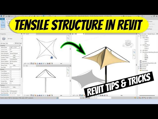 Modeling Complex Tensile Structures in Revit - Detailed Tutorial