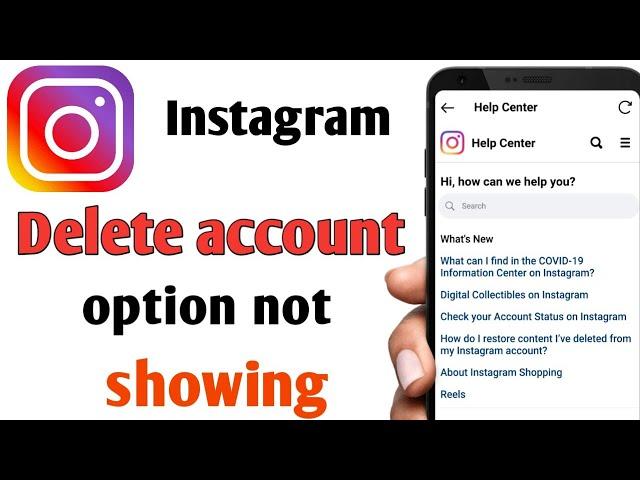 Delete Your Account Ka Option Nahi Aa Raha Hai | Instagram Delete Your Account Option Not Showing