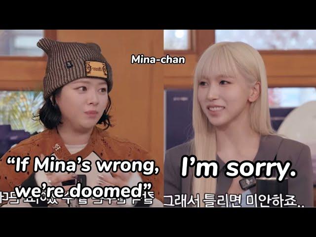 the reason why mina being the *key* why twice is synchronized…