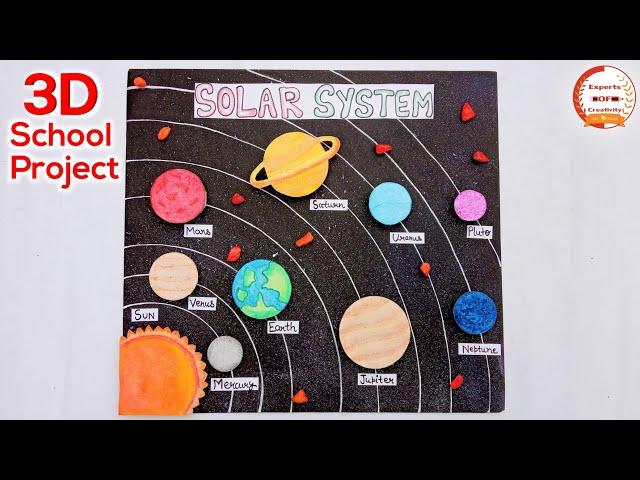 How To Make 3D Solar System Model | School Project | Science Project | 3D Model | SOLAR SYSTEM MODEL