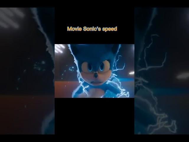 Classic Sonic's speed vs Modern Sonic's speed vs Movie Sonic's speed