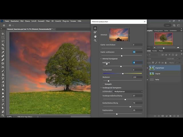 Photoshop 2023 Himmel austauschen