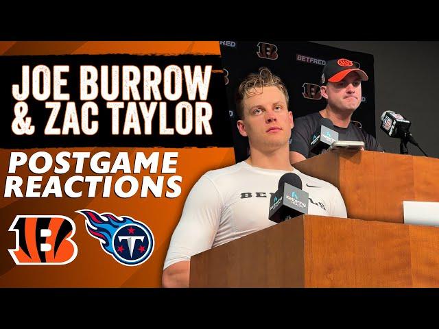 Joe Burrow and Zac Taylor React to Bengals Loss to Titans | NFL Week 4