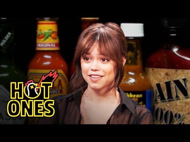 Jenna Ortega Doesn’t Flinch While Eating Spicy Wings | Hot Ones