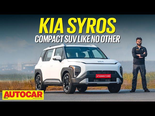 2025 Kia Syros review - All-in-one Kia to take on SUVs | First Drive | Autocar India