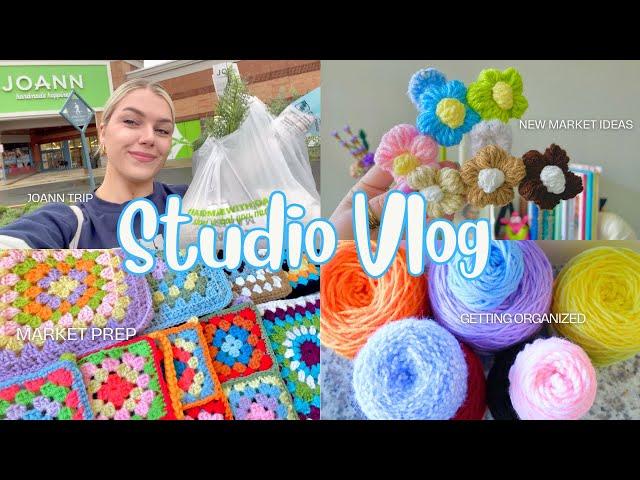 Crochet with me - Studio Vlog / Market Prepping - Adding new things to my inventory!