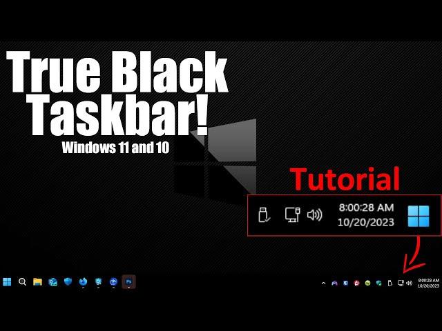 How To Get A True Black Taskbar And Start Menu Windows 11! (Tutorial)