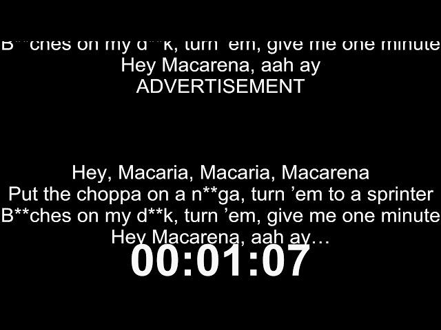 Tyga – Ayy Macarena | Lyrics Video 2019 karaoke