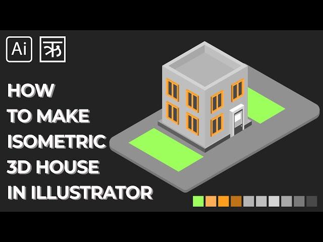 Isometric House Illustration Tutorial | Speed Art | Adobe Illustrator 2020