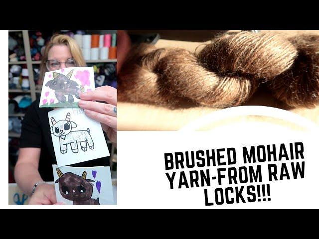 Unboxing, Washing, Carding and Spinning MOHAIR from Goatie Gardens