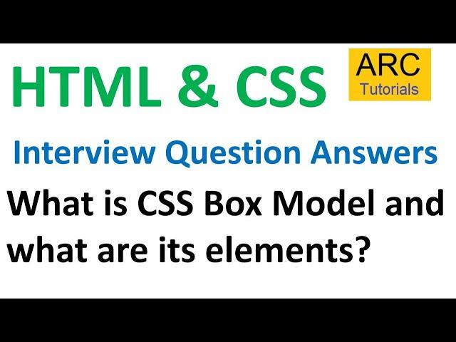 What is CSS Box Model? | HTML CSS Interview Questions | Top HTML CSS Interview Questions Answers