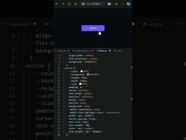Day 019 -  Awesome css submit button animation #coding #webdevelopment #frontend #html #css