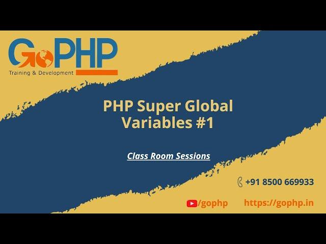 Part1 - PHP Super Global Variables