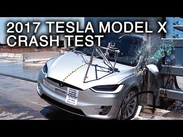 2017 Tesla Model X Pole Crash Test