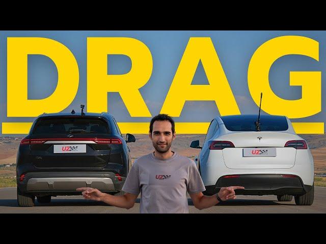 TOGG vs TESLA DRAG YARIŞI | Elektriklilerin Savaşı | Tesla Model Y SR vs TOGG T10X v2