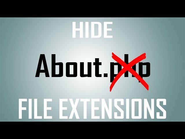 Hide your PHP file extension