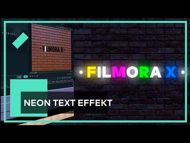Einfaches Intro: NEON TEXT Animation erstellen | Filmora X Showcase