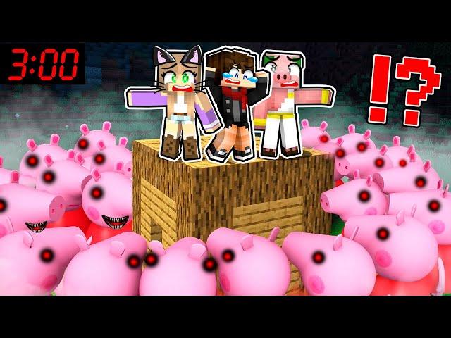 Une ARMEE de PEPPA PIG veut nous TUER sur Minecraft ! ( Emma , Bobby et THECHEESENAAN )