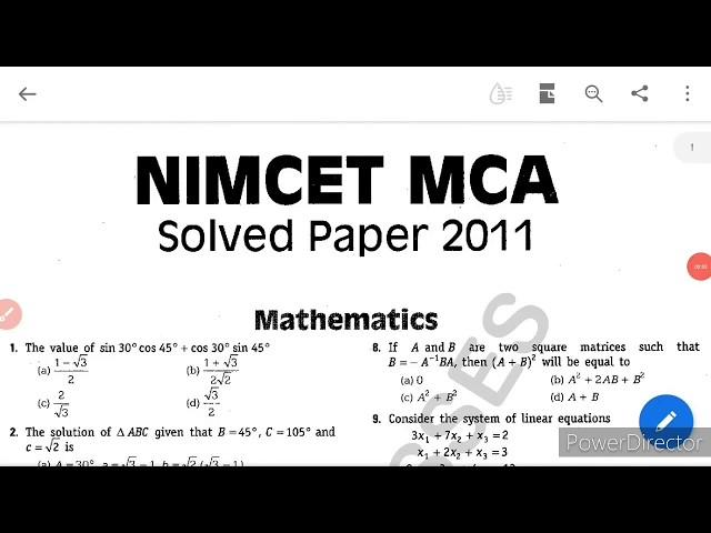 #Nimcet2020 | Nimcet Previous Year Paper With Full Solutions | Nimcet 2020 | Nimcet2020