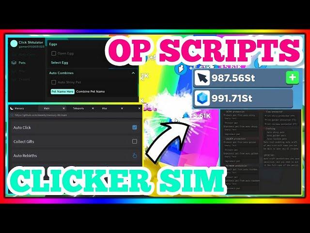 (2022 SCRIPTBLOX) Clicker Simulator Roblox Script Autofarm GUI Exploit!