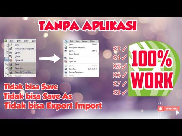 solusi cara mengatasi coreldraw x3 x4 x5 x6 x7 x8 tidak bisa save dan print