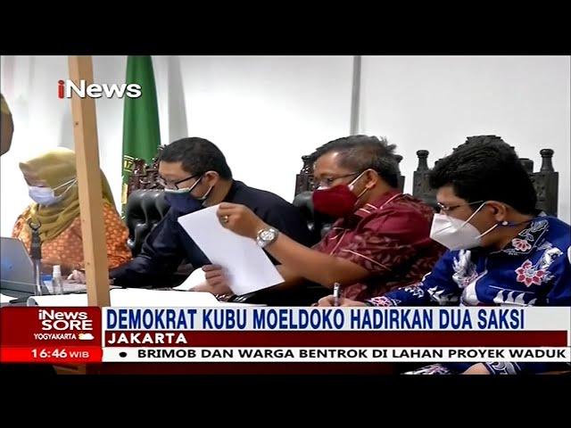 Sidang Sengketa Partai Demokrat, Demokrat Kubu Moeldoko Hadirkan Dua Saksi #iNewsSore 23/09