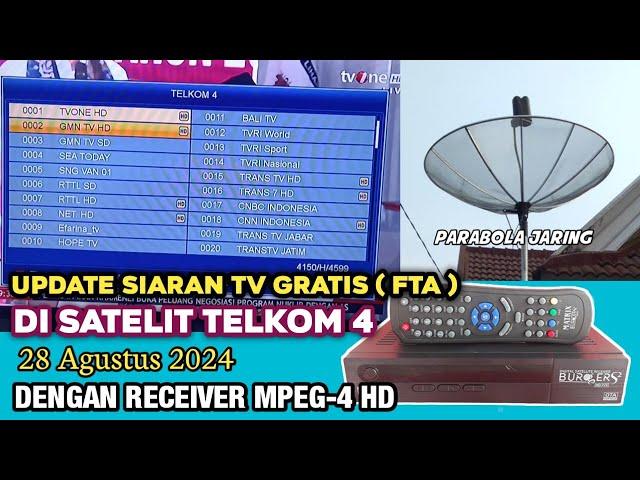 Update siaran tv di Telkom 4 | 28 Agustus 2024