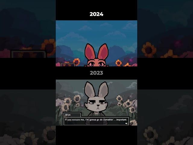 The Bunny Graveyard in 2023 VS 2024! #indiegame #pixelart