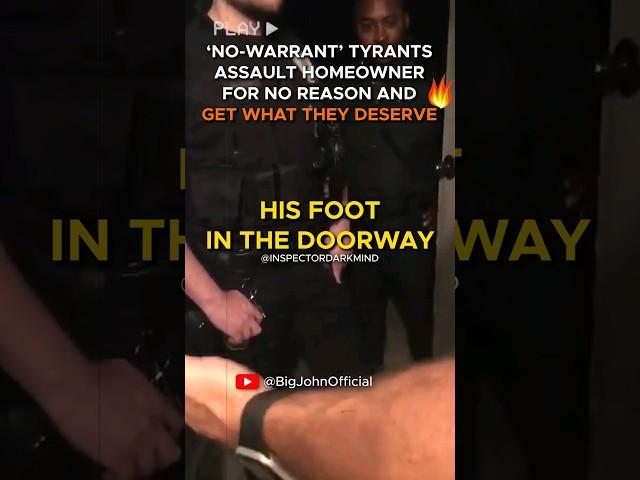 Cops Without Warrant Hold Door, Violate Guy's Rights, Illegally Detain Him, Get Treapassed and Sued