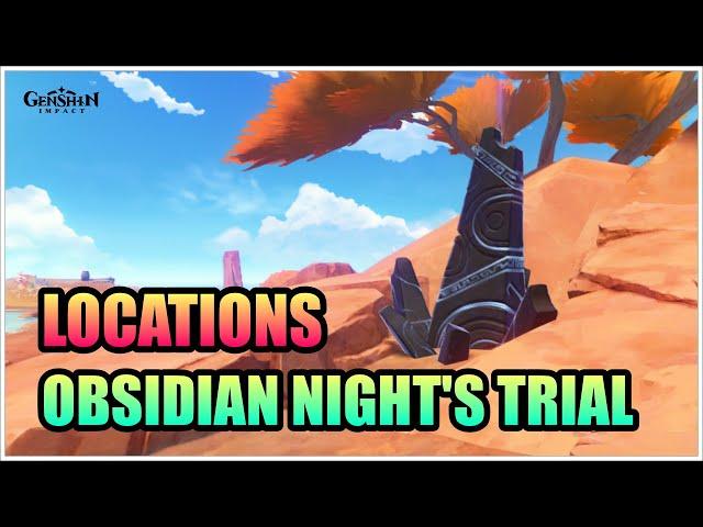 Location Obsidian Challenge, Night's Trial - Genshin Impact