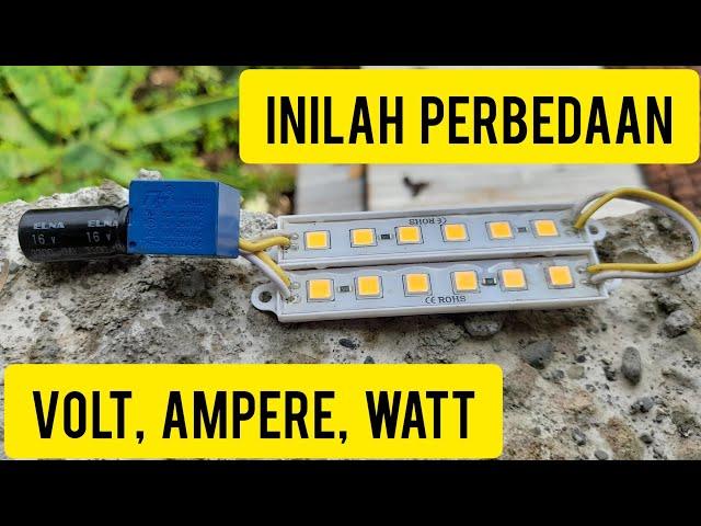 Perbedaan volt dan ampere