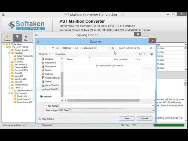 Softaken PST Mailbox Converter