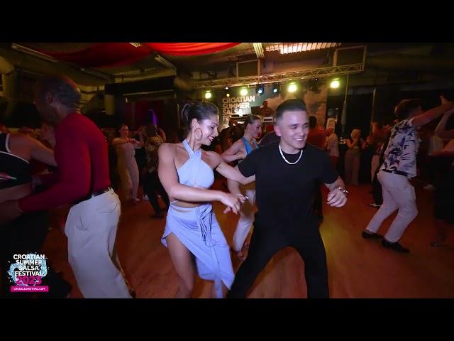 Santee Hernandez & Elena Badzym ~ salsa social dancing @ CSSF, Rovinj