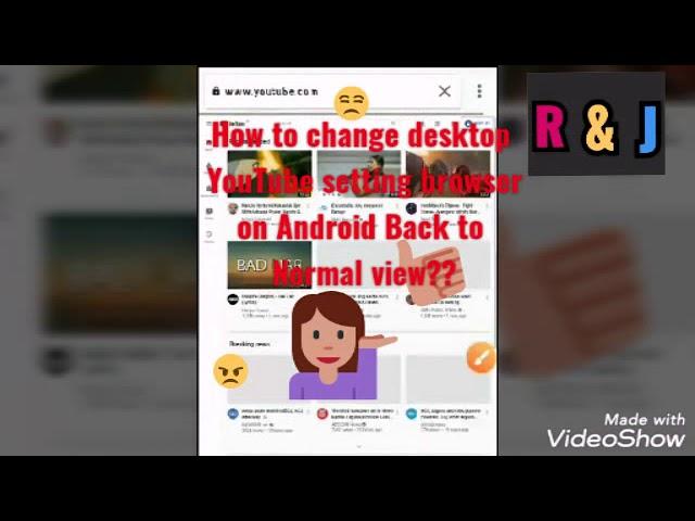 How to change YouTube desktop view to mobile view??