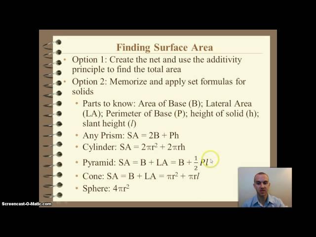 Measurement- Solids and Surface Area