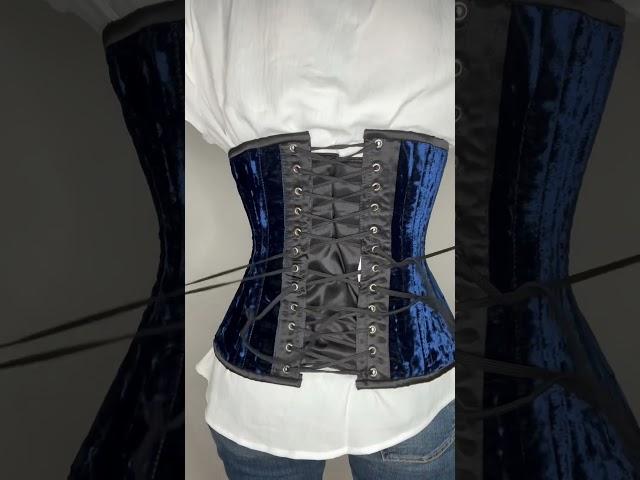 @glamorouscorset Lara corset in velvet #corset #waisttrainer #waisttraining #corsets #shorts