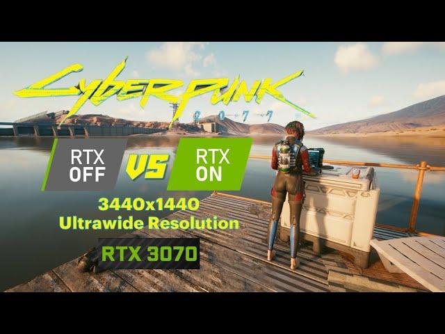 Cyberpunk 2077 RTX OFF VS RTX ON with DLSS Quality | Ultrawide 3440x1440 resolution