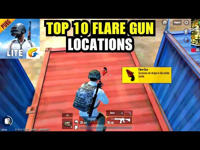 PUBG MOBILE LITE FLARE GUN TOP 10 LOCATIONS IN VARENGA | HOW TO FIND FLARE GUN IN PUBG MOBILE LITE