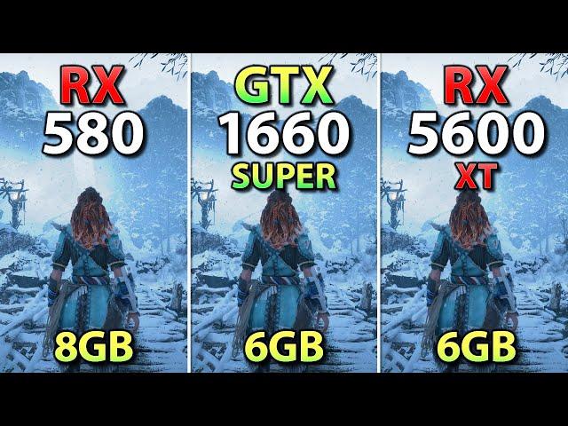 RX 580 vs GTX 1660 Super vs RX 5600 XT - Test in 11 New Games + FSR 3.1 Frame Generation