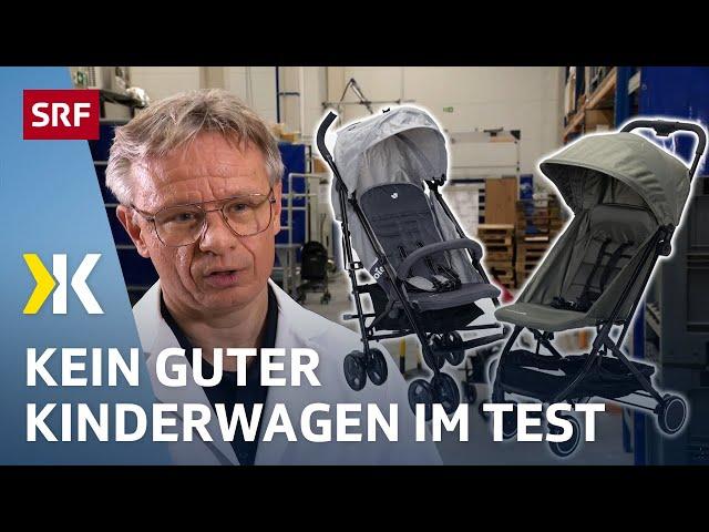 Kinderbuggys im Test: Über die Hälfte der Kinderwagen ist ungenügend | 2024 | Kassensturz | SRF