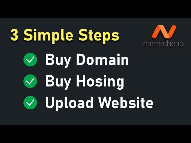 How to Buy Website Domain & Upload Your Website | NameCheap.com