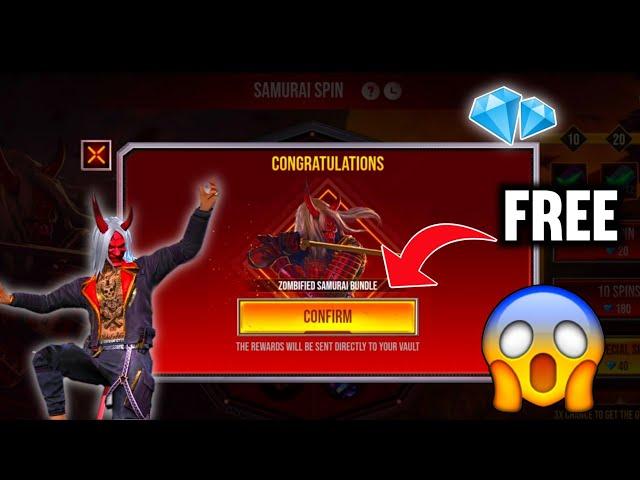 Zombified Samurai Bundle Again  | Spend 5000+ Diamond In Samurai Spin Event 