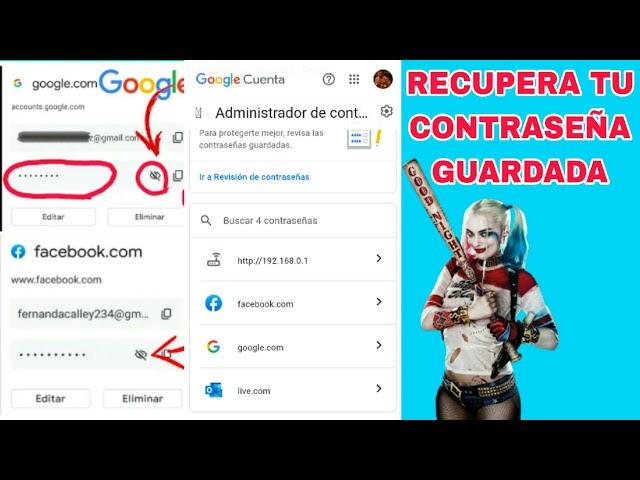 Como Ver o Recuperar  Las Contraseñas guardadas en google chrome Facebook Instagram gmail 2023